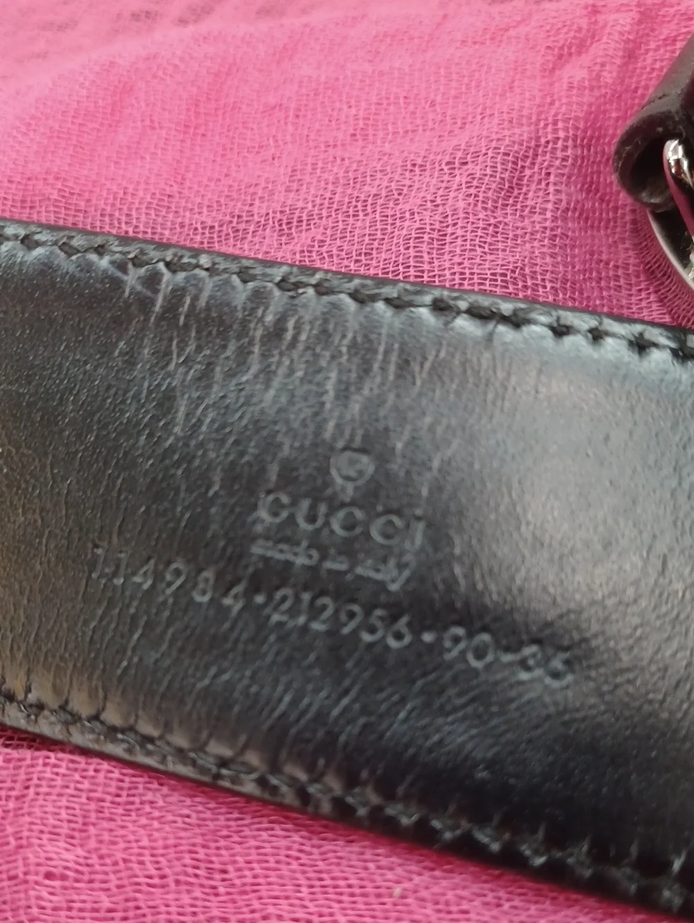 Gucci Vintage Web and Leather Belt